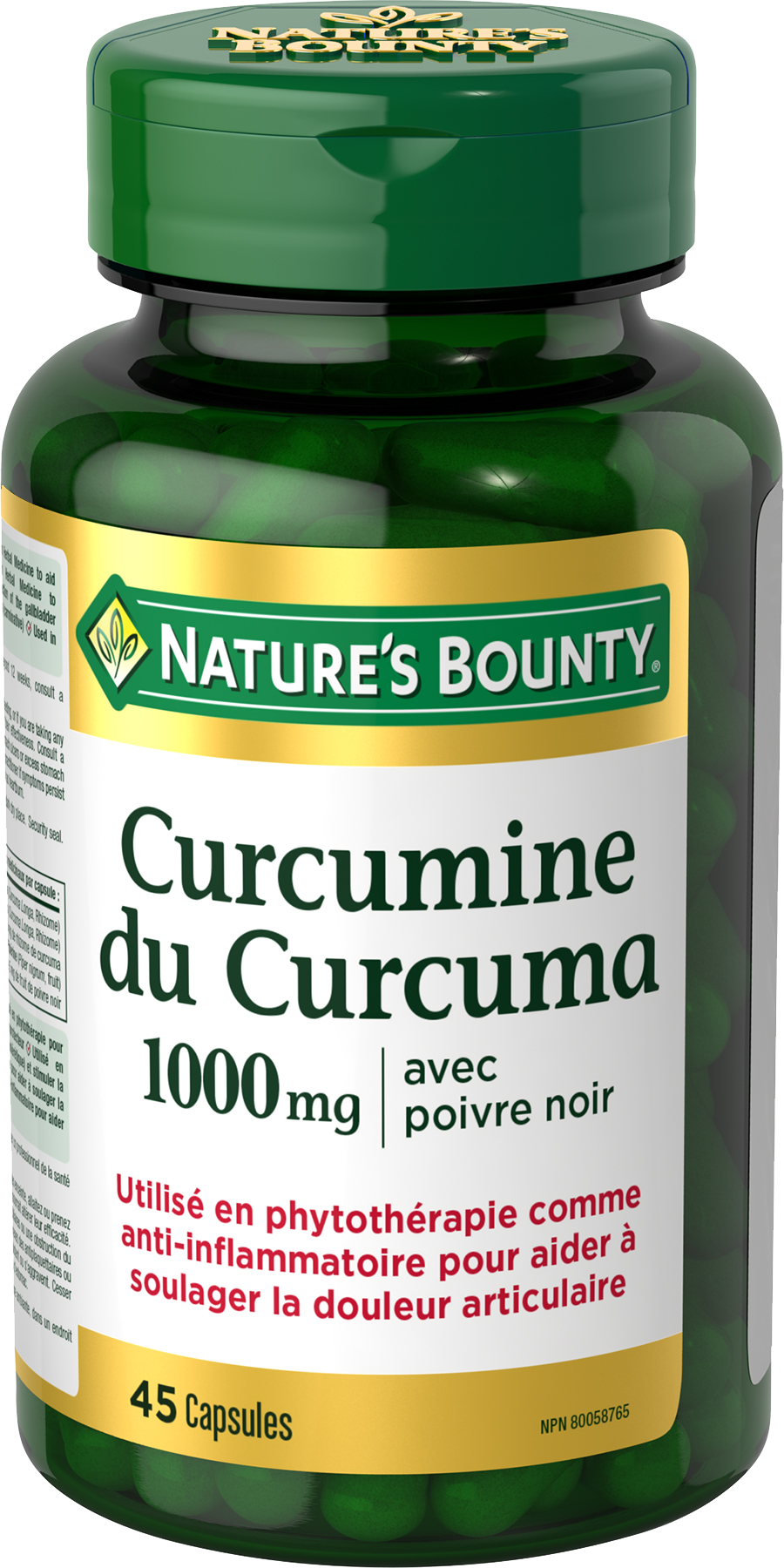 Curcumine du Curcuma avec Poivre Noir