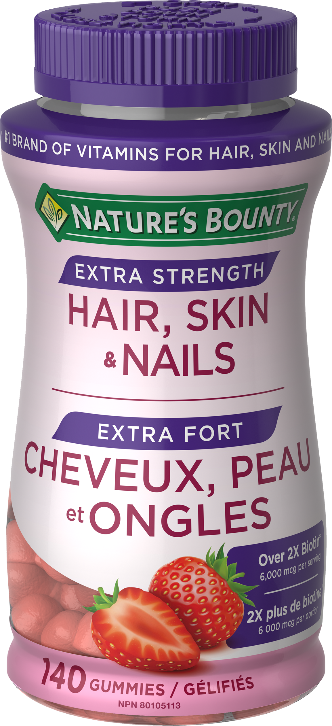 Extra Strength Hair, Skin & Nails Gummies 140 gummies