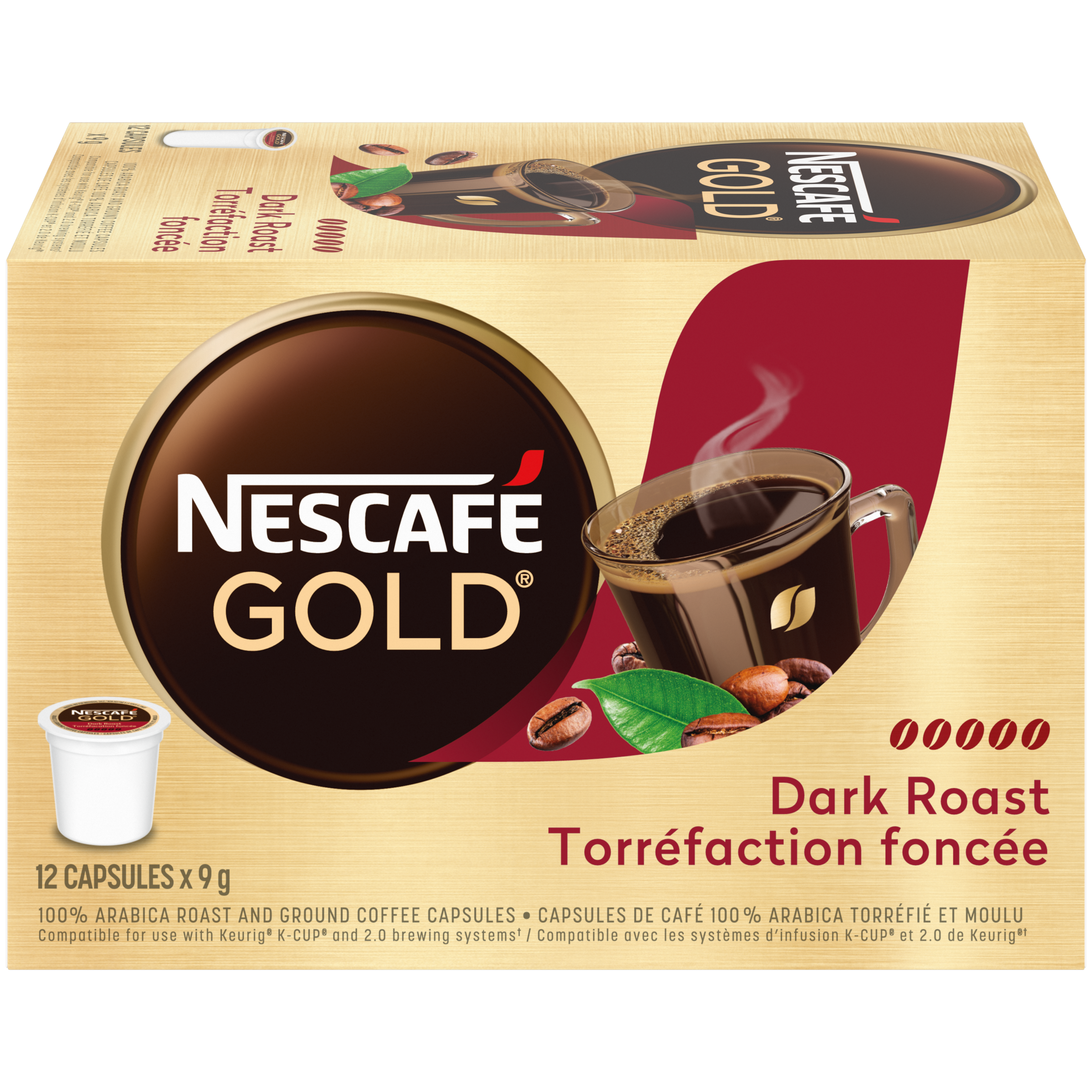 NESCAFÉ GOLD Dark Roast Coffee Capsules (12 Cups)