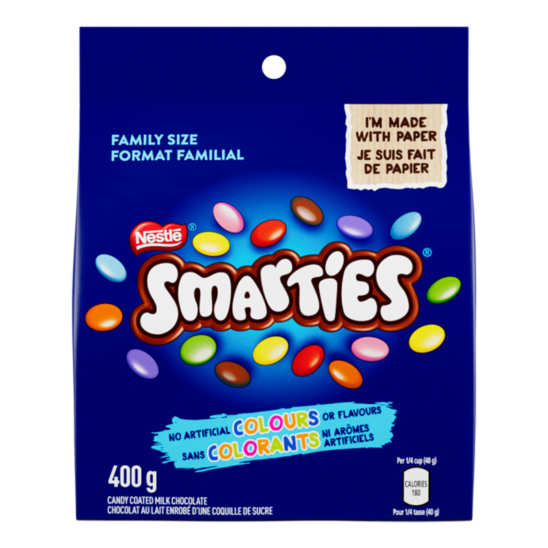 SMARTIES candy coated milk chocolate Family Pouch 400 g