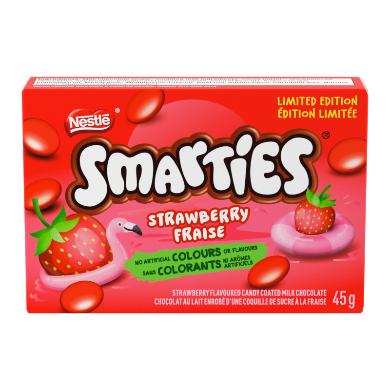 Smarties strawberry limited time product