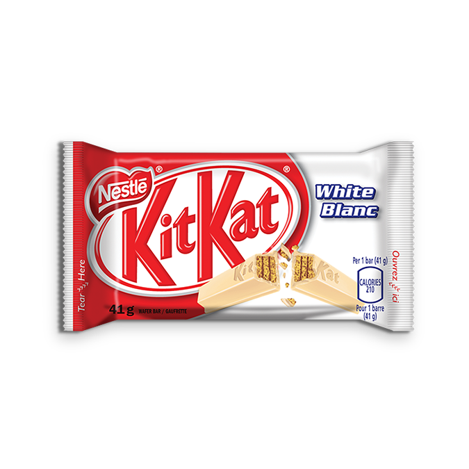 KIT KAT White Chocolate, 41 grams.