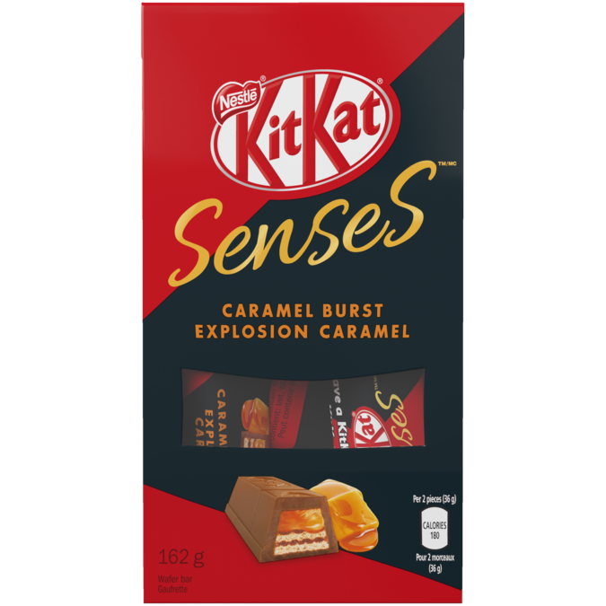 KIT KAT SENSES Caramel Burst Chocolate Boutique Bag, 162 grams.