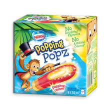 POPPING POPZ Glaces glacées, emballage multiple, 8 x 50 ml